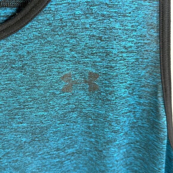 🔵⚫ Under Armour Men’s Tank Top - Blue with Black Trim - Size XL - Picture 2 of 5